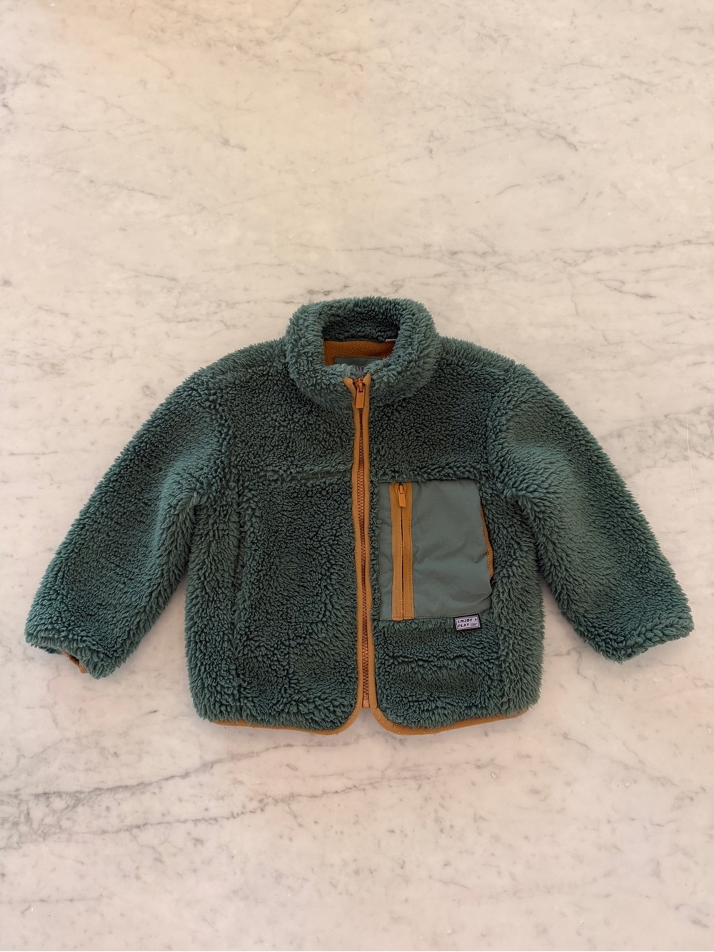 Zara Boy Fleece Coat - Green Zip-Up Fleece - Zara Toddler Boy Jacket
